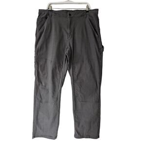 Cat Caterpillar Gray Workwear Carpenter Pants Mens Size 40x32‎ Double Knee New
